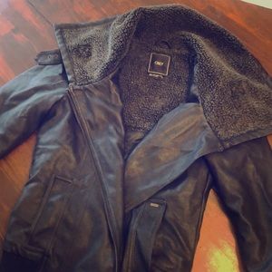 Obey unique leather jacket size small